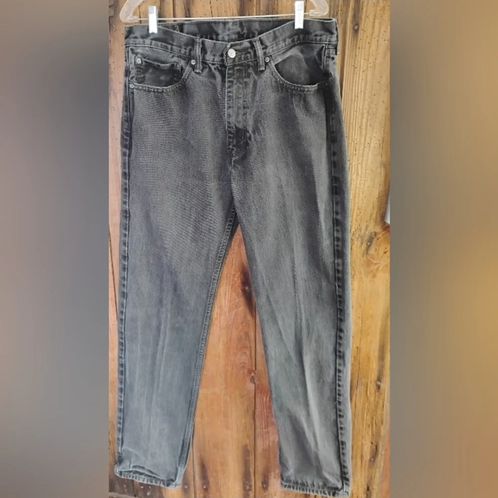 Levi's 505 100% Cotton Denim Jeans Black Men's Reg Sz W36 L 36 Straight Leg